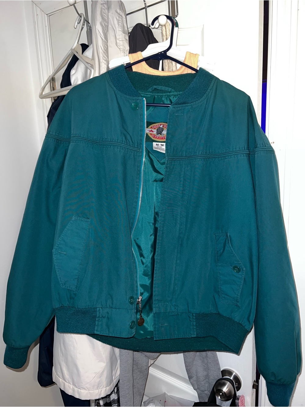 Eagles Ridge Teal Bomber Jacket - Casual Varsity Style